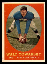 1958 Topps #101 Walt Yowarsky Excellent+  ID: 270143