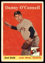 1958 Topps #166 Danny O'Connell Very Good  ID: 229193