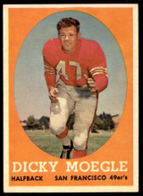 1958 Topps #124 Dick Moegle Excellent+  ID: 222548