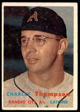 1957 Topps #142 Charlie Thompson Very Good 1957 Topps #142 Charlie Thompson Very Good