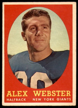 1958 Topps #30 Alex Webster Excellent+  ID: 210139