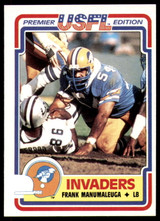 1984 Topps USFL #87 Frank Manumaleuga NM-Mint  ID: 263184