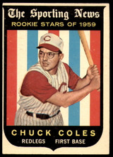 1959 Topps #120 Chuck Coles UER Very Good RC Rookie ID: 239396 1959 Topps #120 Chuck Coles UER Very Good RC Rookie ID: 239396