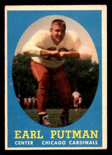 1958 Topps #88 Earl Putman Excellent 