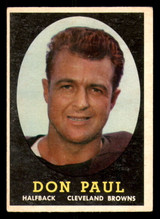 1958 Topps #91 Don Paul Excellent 1958 Topps #91 Don Paul Excellent