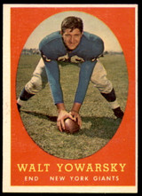 1958 Topps #101 Walt Yowarsky Excellent  ID: 254032