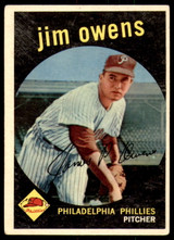 1959 Topps #503 Jim Owens Excellent  ID: 230995