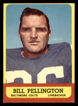 1963 Topps # 10 Bill Pellington Excellent+ 1963 Topps # 10 Bill Pellington Excellent+