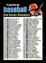 1971 Topps #123 Checklist 133-263 ERR Card Number Right Marked 1971 Topps #123 Checklist 133-263 ERR Card Number Right Marked