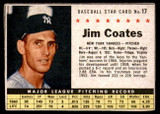 1961 Post Cereal #17 Jim Coates Excellent  ID: 223947