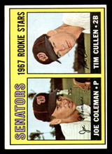 1967 Topps #167 Joe Coleman/Tim Cullen Senators Rookies Near Mint RC Rookie ID: 286697 1967 Topps #167 Joe Coleman/Tim Cullen Senators Rookies Near Mint RC Rookie ID: 286697
