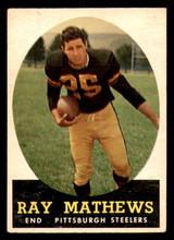 1958 Topps #78 Ray Mathews Very Good ID: 268308 1958 Topps #78 Ray Mathews Very Good ID: 268308