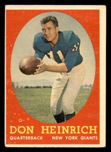 1958 Topps #83 Don Heinrich Very Good  ID: 268316
