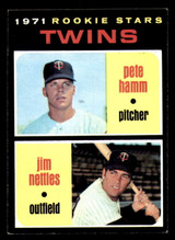 1971 Topps # 74 Pete Hamm/Jim Nettles Twins Rookies Ex-Mint RC Rookie  ID: 292137