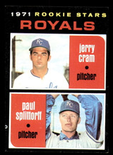 1971 Topps #247 Jerry Cram/Paul Splittorff Royals Rookies Ex-Mint RC Rookie  ID: 292653