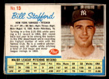 1962 Post Cereal #13 Bill Stafford Very Good  ID: 280635