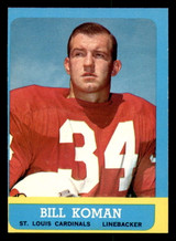 1963 Topps #154 Bill Koman Excellent+ ID: 272986 1963 Topps #154 Bill Koman Excellent+ ID: 272986