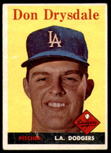 1958 Topps #25 Don Drysdale Very Good  ID: 185740