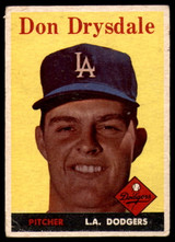 1958 Topps #25 Don Drysdale Very Good  ID: 173557