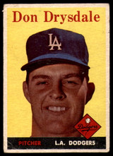 1958 Topps #25 Don Drysdale Very Good ID: 173557 1958 Topps #25 Don Drysdale Very Good ID: 173557