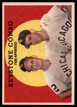 1959 Topps #408 Nellie Fox/Luis Aparicio Keystone Combo Ex-Mint ID: 139016 1959 Topps #408 Nellie Fox/Luis Aparicio Keystone Combo Ex-Mint ID: 139016