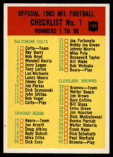 1965 Philadelphia #197 Checklist 1 Near Mint 