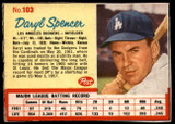 1962 Post Cereal #103 Daryl Spencer Excellent+  ID: 144321