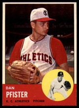 1963 Topps #521 Dan Pfister Ex-Mint  ID: 160618