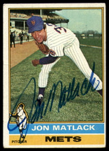 1976 Topps #190 Jon Matlack Signed Auto Autograph 