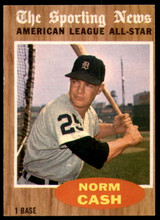 1962 Topps #466 Norm Cash AS Near Mint ID: 194239 1962 Topps #466 Norm Cash AS Near Mint ID: 194239