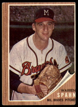1962 Topps #100 Warren Spahn Very Good ID: 188912 1962 Topps #100 Warren Spahn Very Good ID: 188912