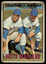 1967 Topps #186 Ed Kranepool/Ron Swoboda Mets Maulers Signed Auto Autograph 1967 Topps #186 Ed Kranepool/Ron Swoboda Mets Maulers Signed Auto Autograph