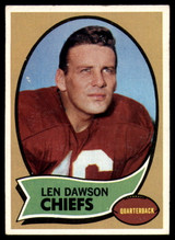 1970 Topps # 1 Len Dawson UER Excellent+ ID: 157411 1970 Topps # 1 Len Dawson UER Excellent+ ID: 157411