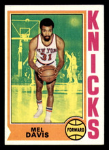 1974-75 Topps # 43 Mel Davis Ex-Mint 1974-75 Topps # 43 Mel Davis Ex-Mint