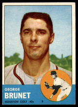 1963 Topps #538 George Brunet Ex-Mint  ID: 160730