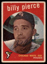 1959 Topps #410 Billy Pierce Signed Auto Autograph 