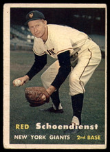 1957 Topps #154 Red Schoendienst Very Good  ID: 134713