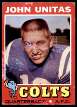 1971 Topps #   1 Johnny Unitas Very Good  ID: 187731