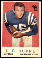 1959 Topps #163 L.G. Dupre UER Very Good ID: 266100 1959 Topps #163 L.G. Dupre UER Very Good ID: 266100