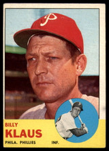 1963 Topps #551 Billy Klaus Excellent+  ID: 160789