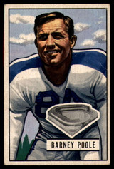 1951 Bowman #9 Barney Poole VG-EX 1951 Bowman #9 Barney Poole VG-EX