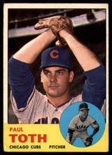 1963 Topps #489 Paul Toth VG Very Good RC Rookie ID: 113408