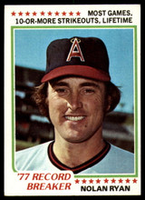1978 Topps # 6 Nolan Ryan RB Ex-Mint 1978 Topps # 6 Nolan Ryan RB Ex-Mint