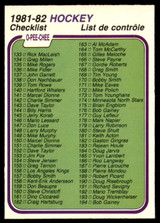 1981-82 O-Pee-Chee #380 Checklist NM+ 