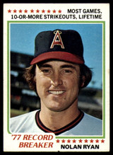 1978 Topps #   6 Nolan Ryan RB Excellent+  ID: 152169