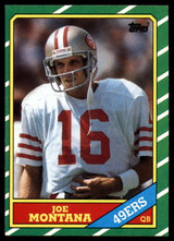 1986 Topps #156 Joe Montana Near Mint ID: 151530 1986 Topps #156 Joe Montana Near Mint ID: 151530