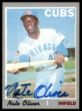 1970 Topps #223 Nate Oliver Signed Auto Autograph 1970 Topps #223 Nate Oliver Signed Auto Autograph