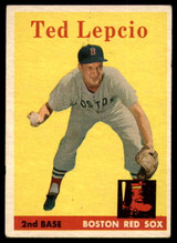 1958 Topps #29 Ted Lepcio UER EX++ Excellent++ ID: 104005 1958 Topps #29 Ted Lepcio UER EX++ Excellent++ ID: 104005
