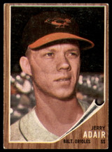 1962 Topps #449 Jerry Adair EX++ Excellent++  ID: 111281