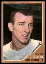 1962 Topps #501 Claude Osteen EX++ Excellent++  ID: 111318